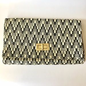 H&M woven raffia purse